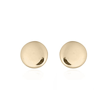 Yellow Gold Plated Small Polished Stud Earrings