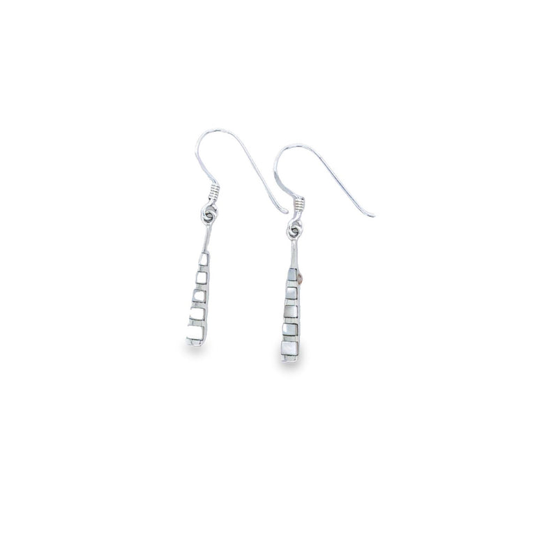 Onatah Sterling Silver Tapered Drop With Mop Earring With Shephooks