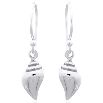 Onatah Sterling Silver Conch Shell Drop Earrings With Shep Hooks