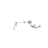 Onatah Sterling Silver Dolphin Drop Stud Earrings
