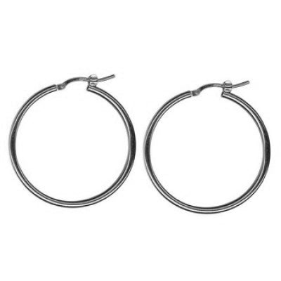 Polished Silver Gypsy Hoops