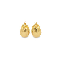 Sterling Silver Gold Plated Electroforming Hoop Earrings