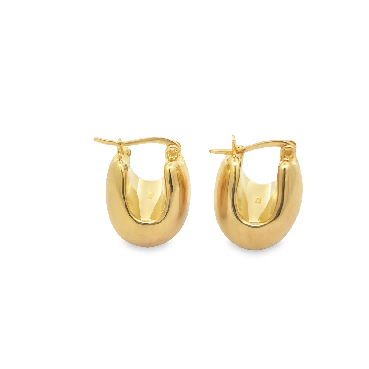 Sterling Silver Gold Plated Electroforming Hoop Earrings