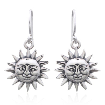 Onatah Sterling Silver Solid Sun Drop Earrings With Shephooks