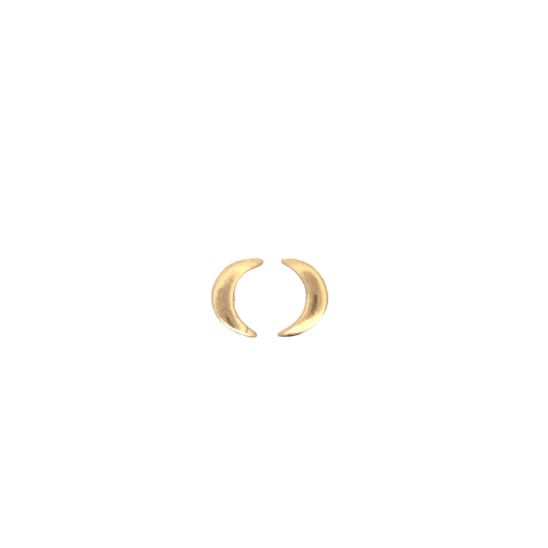 Onatah Sterling Silver Gold Plated Moon Studs