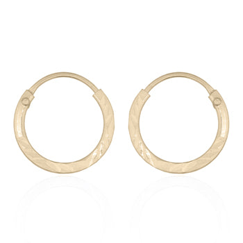 Onatah Sterling Silver Gold Plated Mini Faceted Hoop Earrings