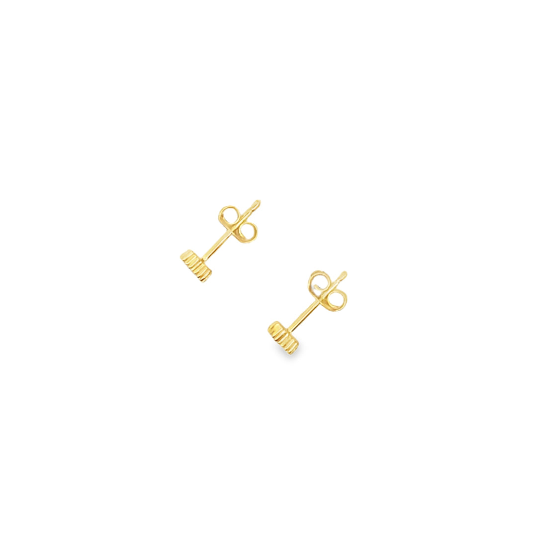 Lustra Sterling Silver Yellow Gold Plated Cz Set 4 Leaf Clover Stud Earrings