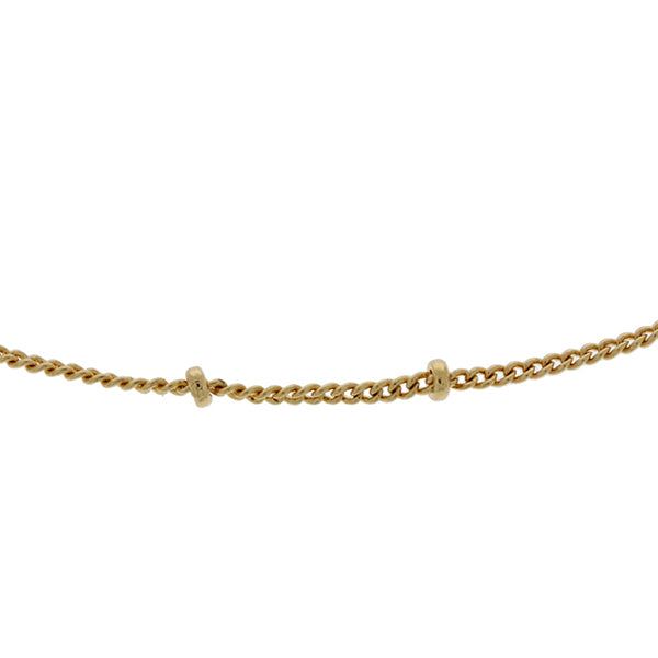 Mojo Gold Plated Curb Chain With Ball Feature - 60cms