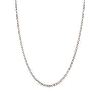 Silver Diamond Cut Curb Chain 40cm