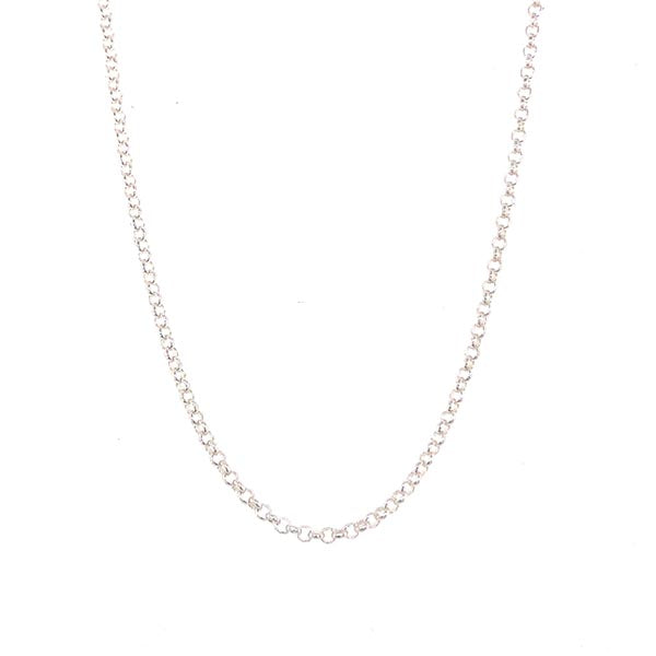 Silver Half Round Belcher Chain 45cm