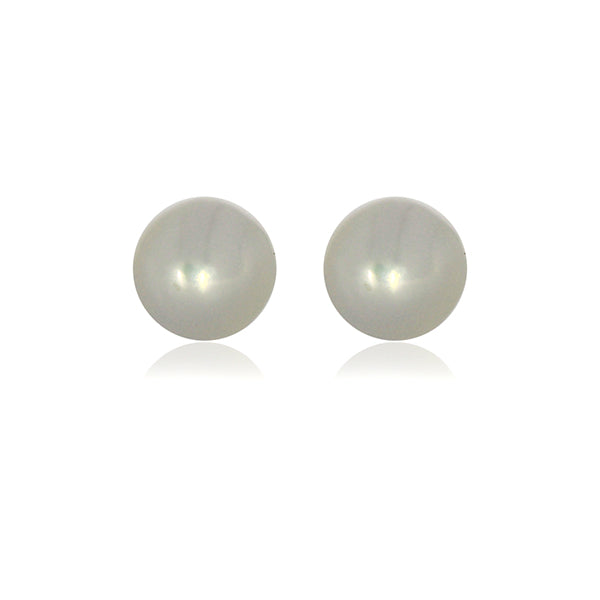 Silver Freshwater Pearl Stud Earrings - 7mm