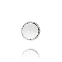 Silver White Freshwater Pearl Studs