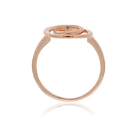 Rose Gold Plated Twist Circle Ring