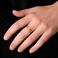Yellow Gold Plated Split Point Ring