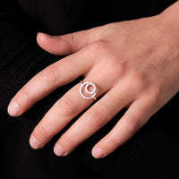 Silver Twist Circle Ring