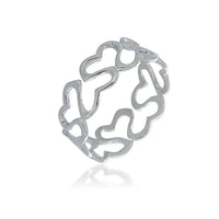 Silver Joined Heart Ring