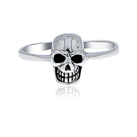 Silver Day Of The Dead Small Skull Ring