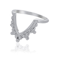 Silver Mendhi Arch Ring