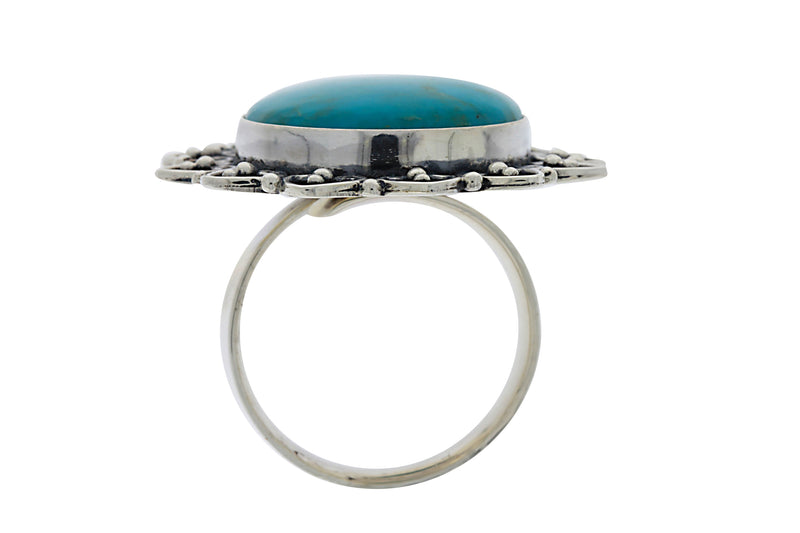 Silver Sun Turquoise Ring