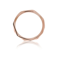 Rose Gold Plated Faceted Stacker Ring