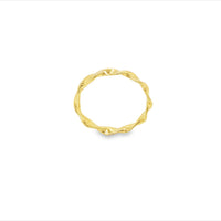 Onatah Sterling Silver Yellow Gold Plated Wide Twist Ring Size N