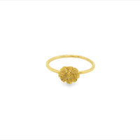 Gold Plated Flower Stacker Ring Size N