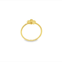 Gold Plated Flower Stacker Ring Size N