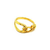 Onatah Sterling Silver Yellow Gold Plated Open Knot Ring Size N