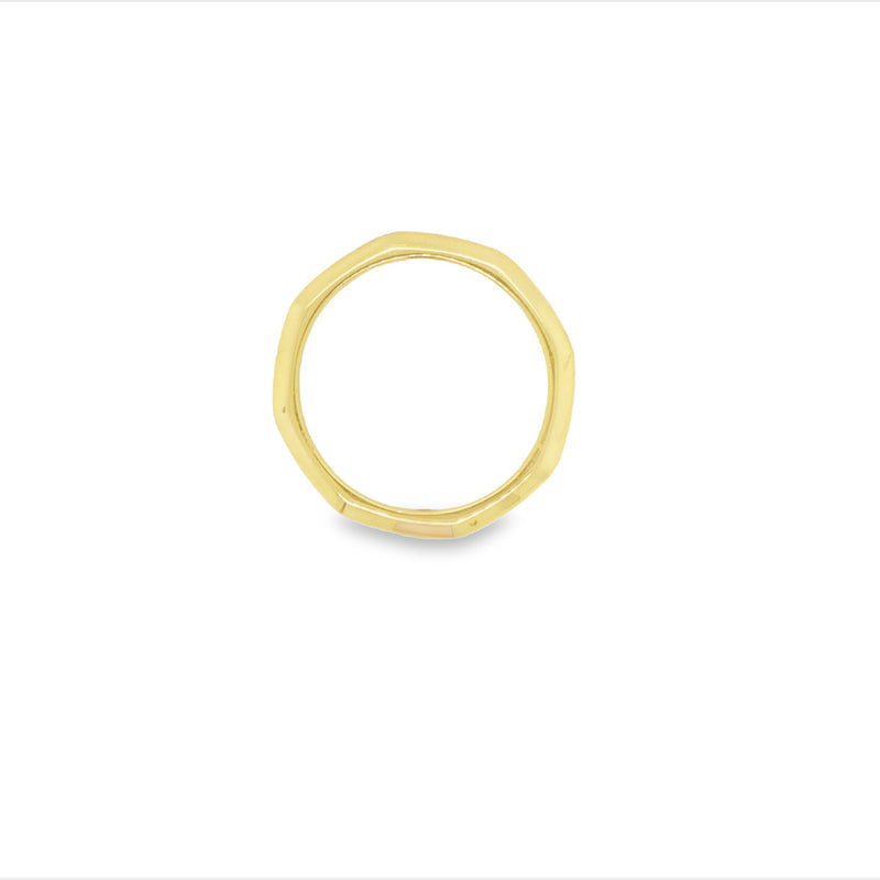 Gold Faceted Stacker Band