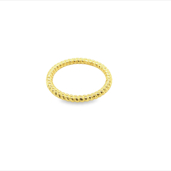 Onatah Sterling Silver Yellow Gold Plated Ball Stackable Band Size P