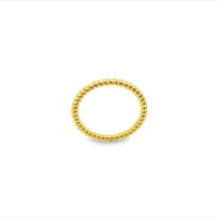 Onatah Sterling Silver Yellow Gold Plated Ball Stackable Band Size P