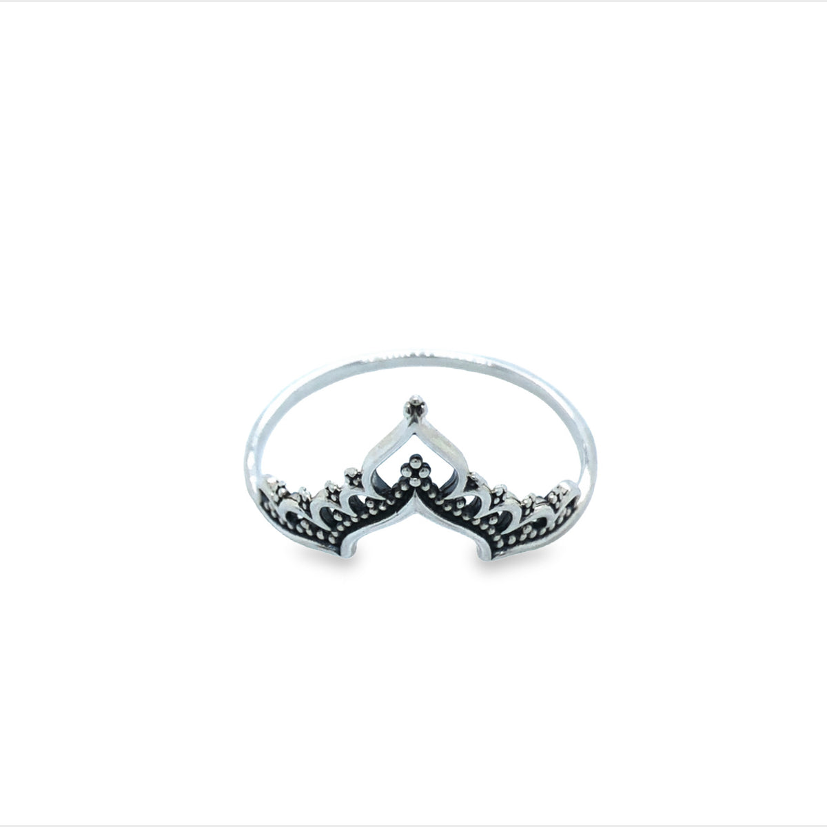 Onatah Sterling Silver Filigree V Shape Ring Size 9/R/59
