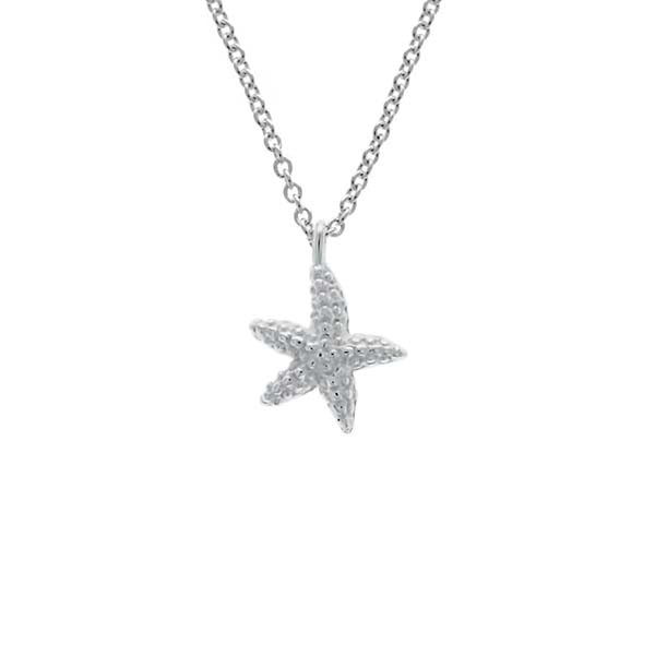 Silver Plain Starfish Necklace