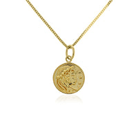 Yellow Gold Plated Coin Pendant
