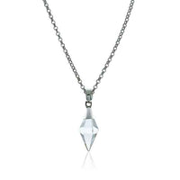Onatah Sterling Silver Clear Quartz Crystal Prism Pendant