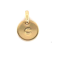 Mojo Yellow Gold Plated Initial C Charm