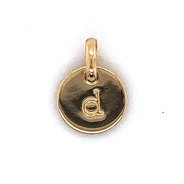 Mojo Yellow Gold Plated Initial D Charm