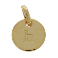 Mojo Yellow Gold Plated Initial H Charm