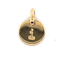 Mojo Yellow Gold Plated Initial I Charm