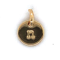 Mojo Yellow Gold Plated Initial N Charm