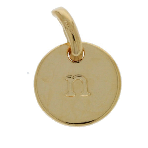 Mojo Yellow Gold Plated Initial N Charm