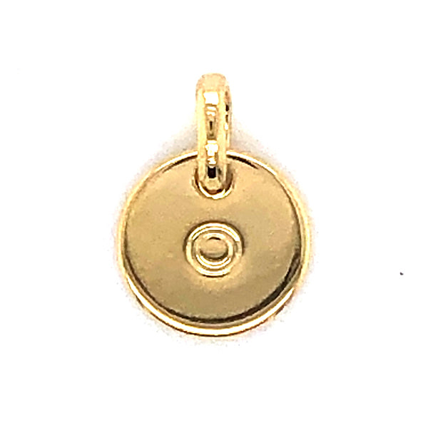 Mojo Yellow Gold Plated Initial O Charm