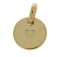 Mojo Yellow Gold Plated Initial V Charm
