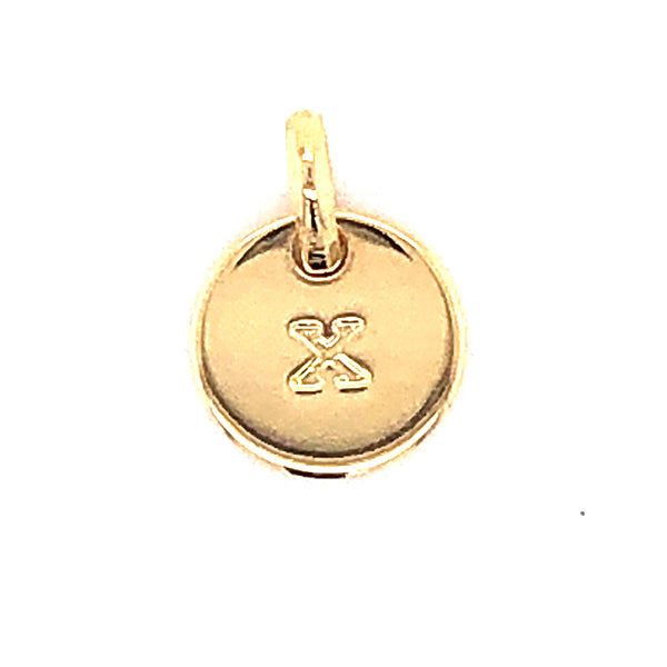 Mojo Yellow Gold Plated Initial X Charm