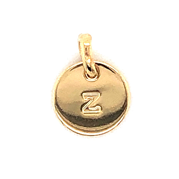 Mojo Yellow Gold Plated Initial Z Charm