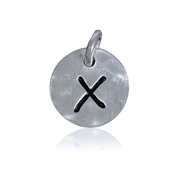 Mojo Silver Initial X Charm