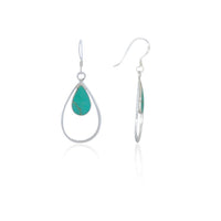 Silver Drop Turquoise Earring