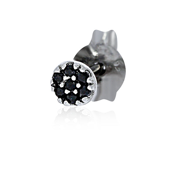 Black Rhodium Plated Small CZ Stud Earrings