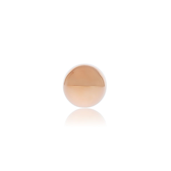 Rose Gold Plated Round Ball Stud Earrings - 8mm