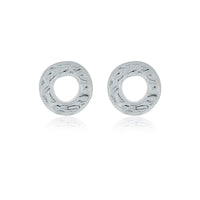 Silver Small Hammered Circle Studs